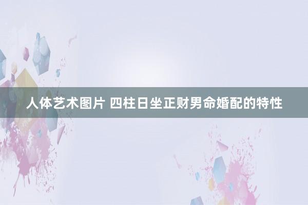 人体艺术图片 四柱日坐正财男命婚配的特性